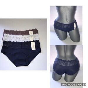 Bundle  3 pieces Lace Waistband Seamless Panties Underwear. NWT Ilys Lumie Brand